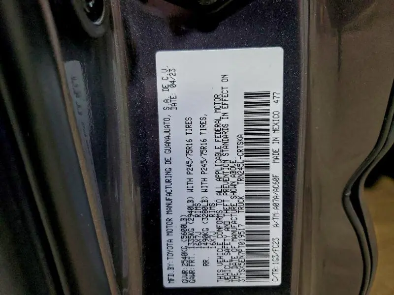 2023 TOYOTA TACOMA ACCESS CAB  