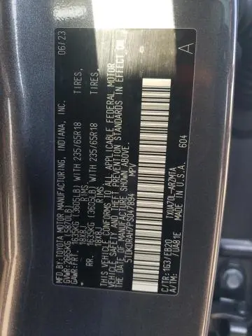 2023 TOYOTA HIGHLANDER L  