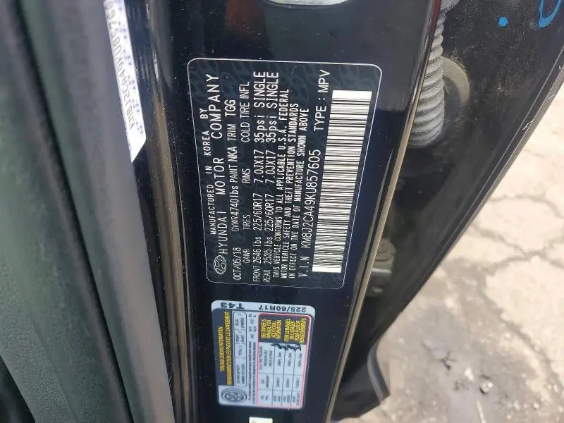 2019 HYUNDAI TUCSON SE  
