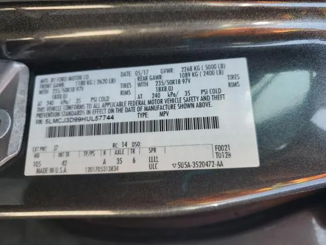 2017 LINCOLN MKC RESERVE  