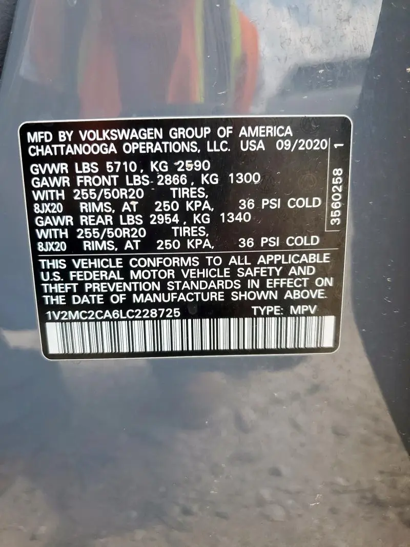 2020 VOLKSWAGEN ATLAS CROSS SPORT SEL  
