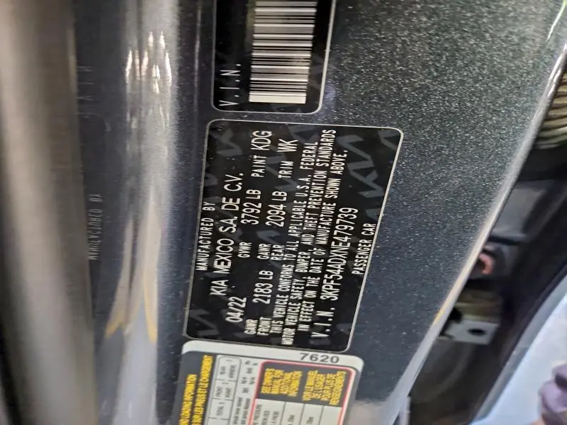 2022 KIA FORTE GT LINE  