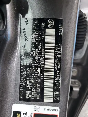 2017 TOYOTA CAMRY LE  