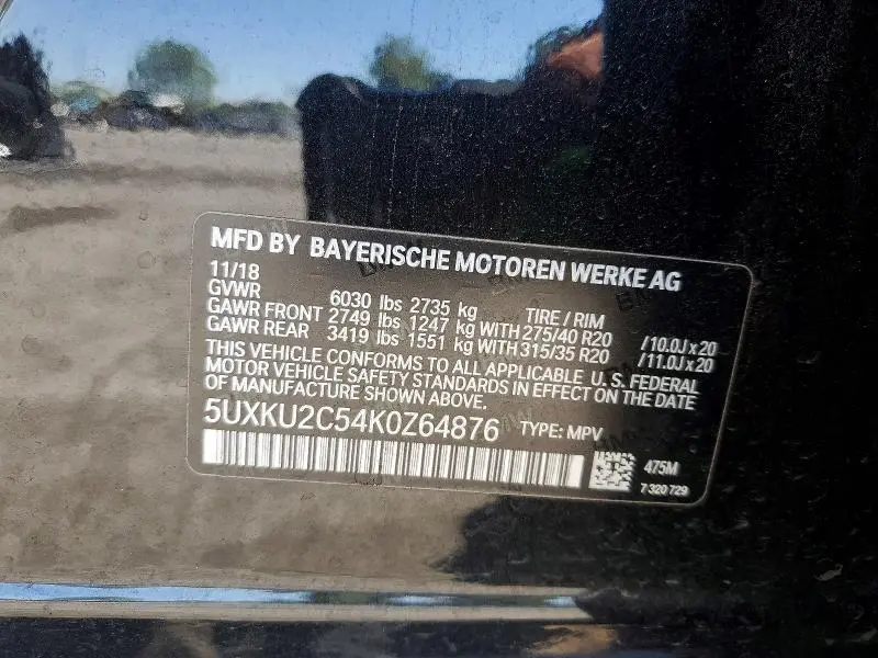 2019 BMW X6 XDRIVE35I  