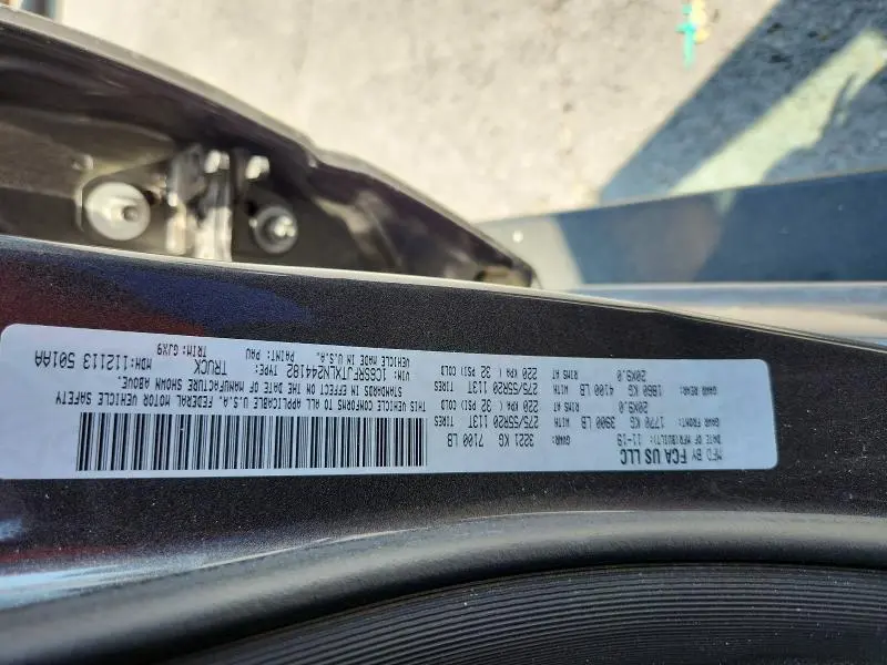 2020 RAM 1500 LARAMIE  