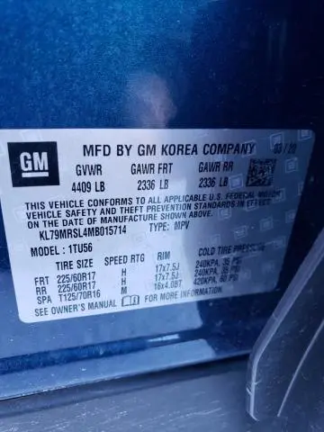 2021 CHEVROLET TRAILBLAZER LT  