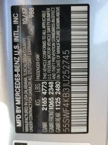 2018 MERCEDES-BENZ C 300 4MATIC  