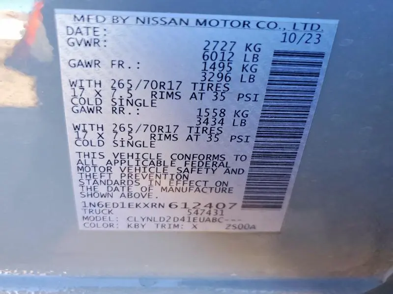 2024 NISSAN FRONTIER PRO-4X  