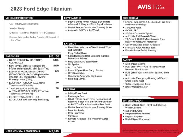 2023 FORD EDGE TITANIUM