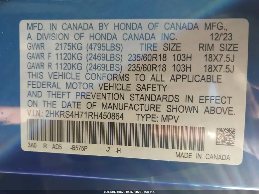 2024 HONDA CR-V EX-L AWD