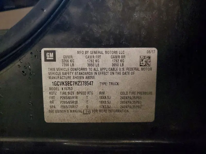 2017 CHEVROLET SILVERADO K1500 LTZ  