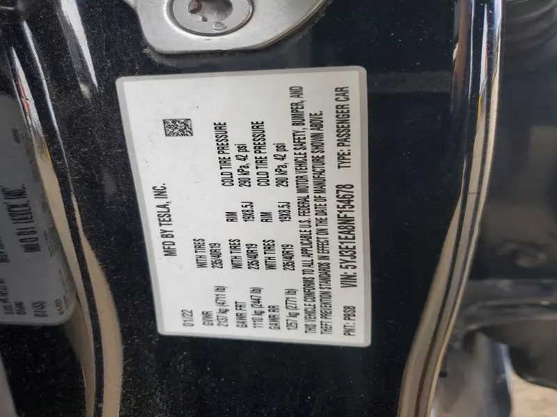 2022 TESLA MODEL 3   