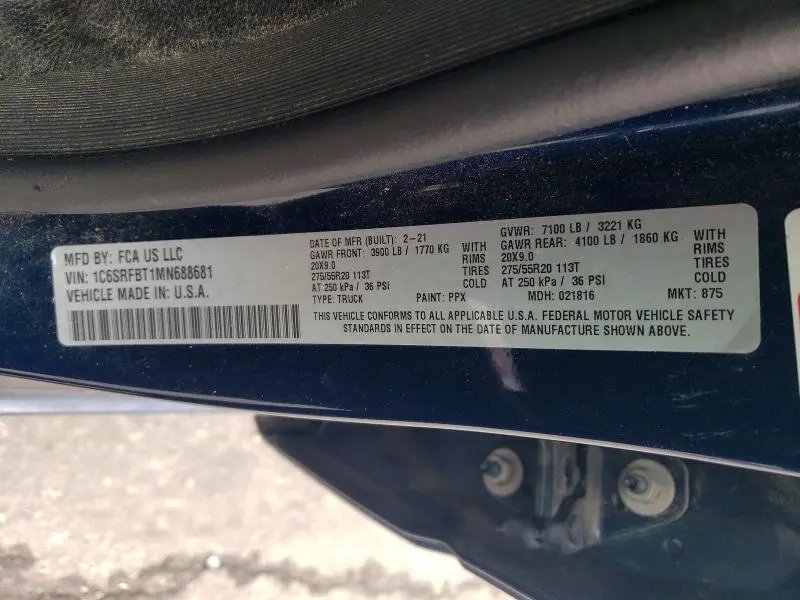 2021 RAM 1500 BIG HORN  