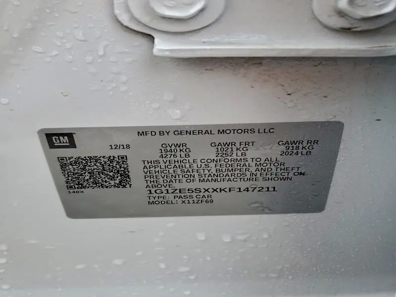 2019 CHEVROLET MALIBU PREMIER  