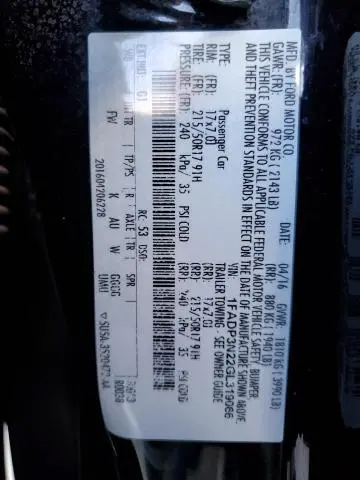 2016 FORD FOCUS TITANIUM  