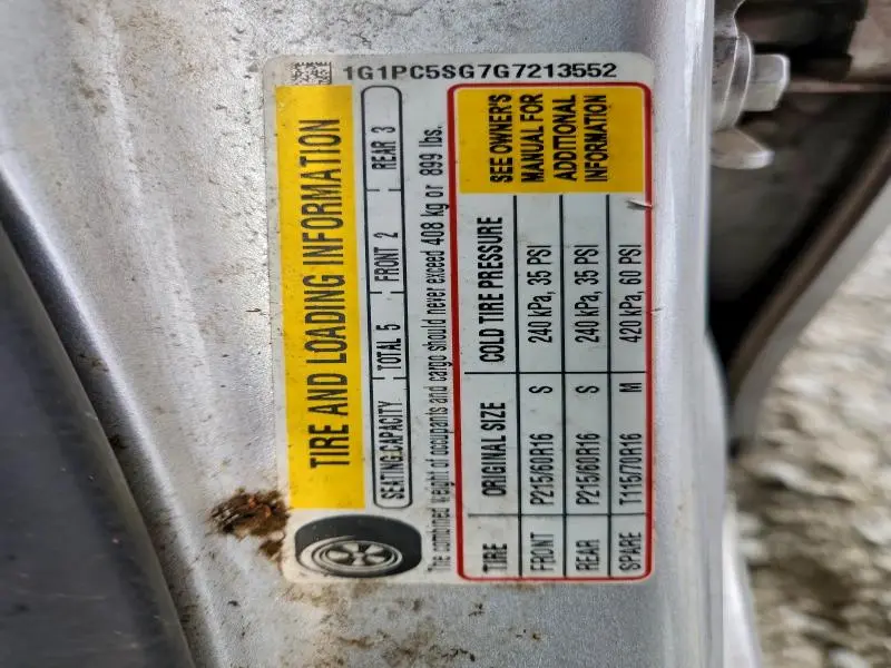 2016 CHEVROLET CRUZE LIMITED LS  