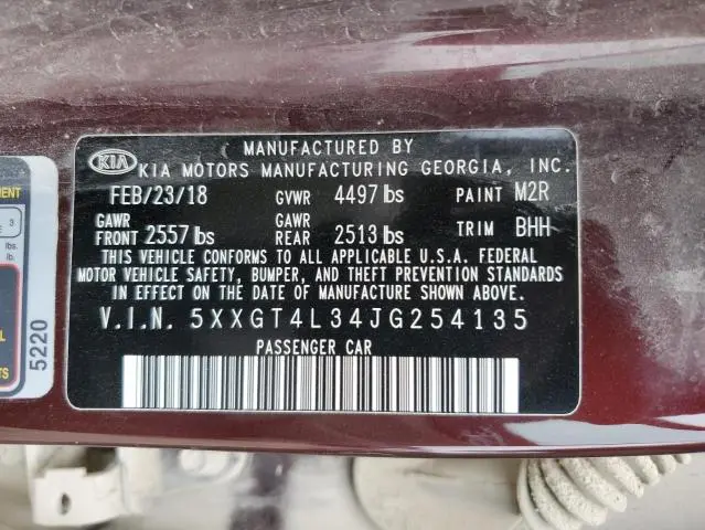 2018 KIA OPTIMA LX  