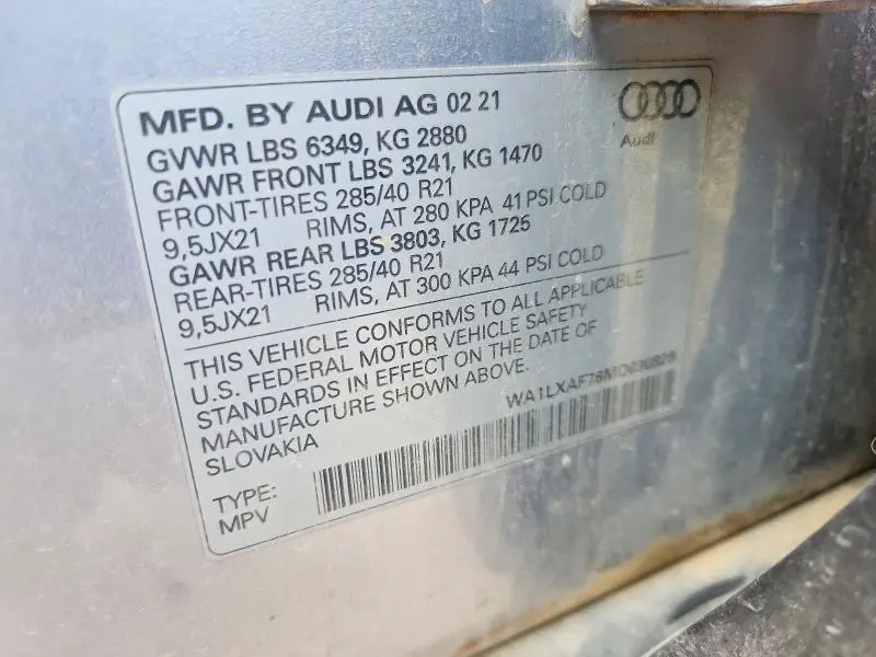 2021 AUDI Q7 PREMIUM PLUS  