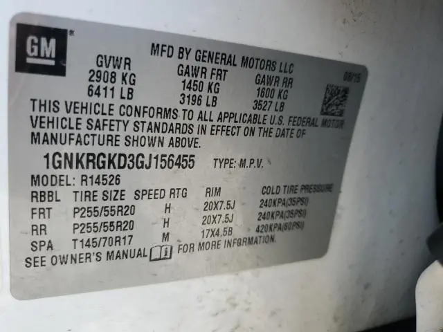 2016 CHEVROLET TRAVERSE LT  