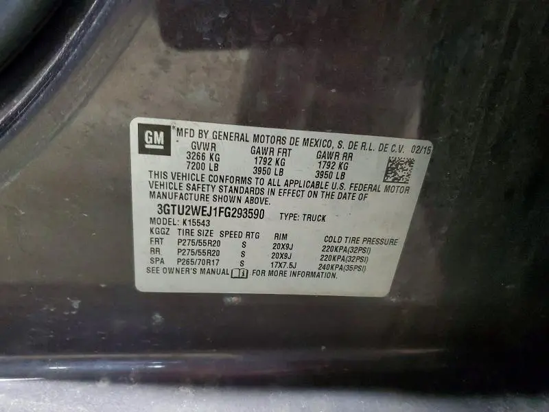 2015 GMC SIERRA K1500 DENALI  