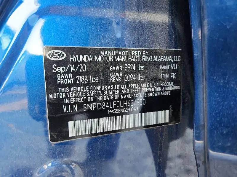 2020 HYUNDAI ELANTRA VALUE EDITION  