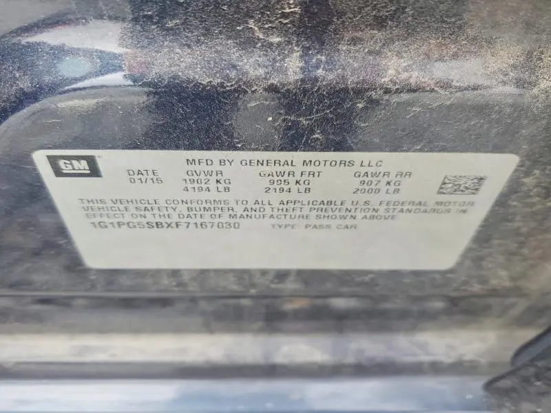 2015 CHEVROLET CRUZE LTZ  