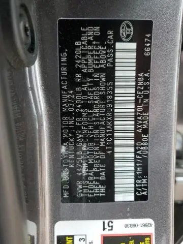 2024 TOYOTA CAMRY LE  
