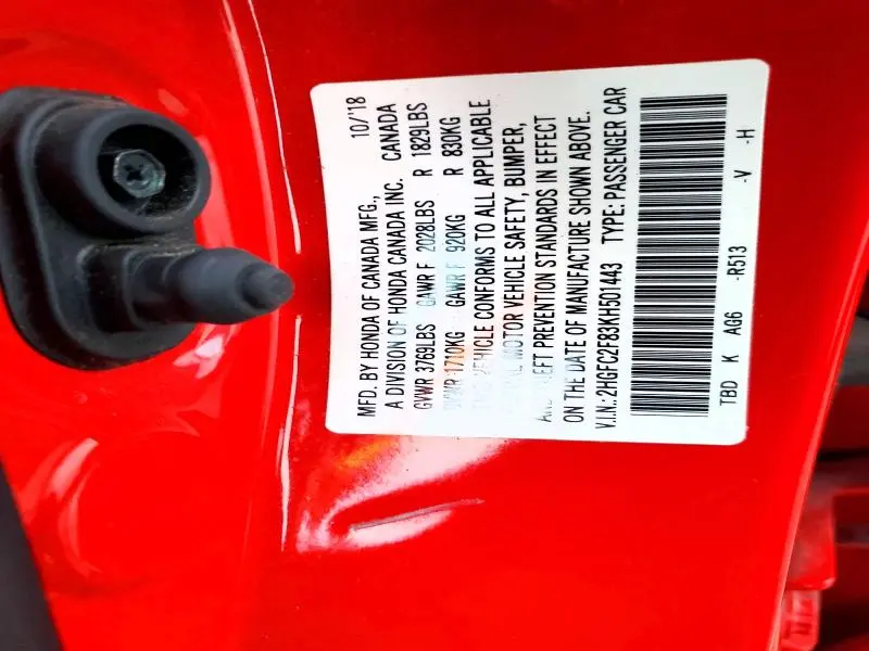 2019 HONDA CIVIC SPORT  