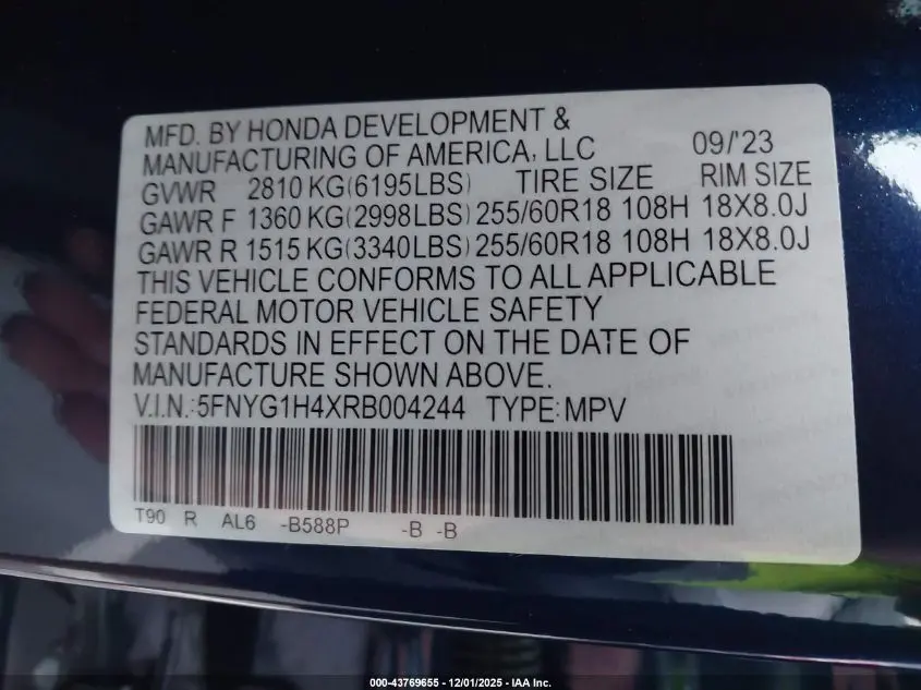 2024 HONDA PILOT EX-L