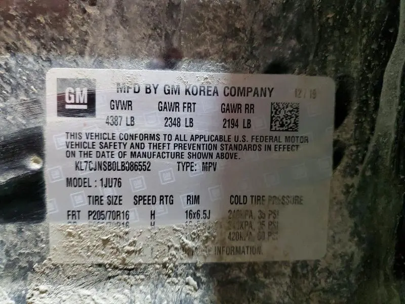 2020 CHEVROLET TRAX LS  