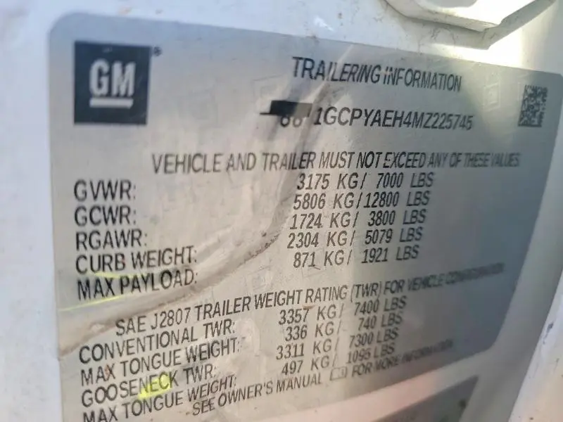 2021 CHEVROLET SILVERADO K1500  