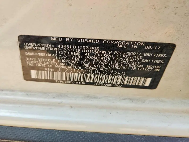 2018 SUBARU CROSSTREK PREMIUM  