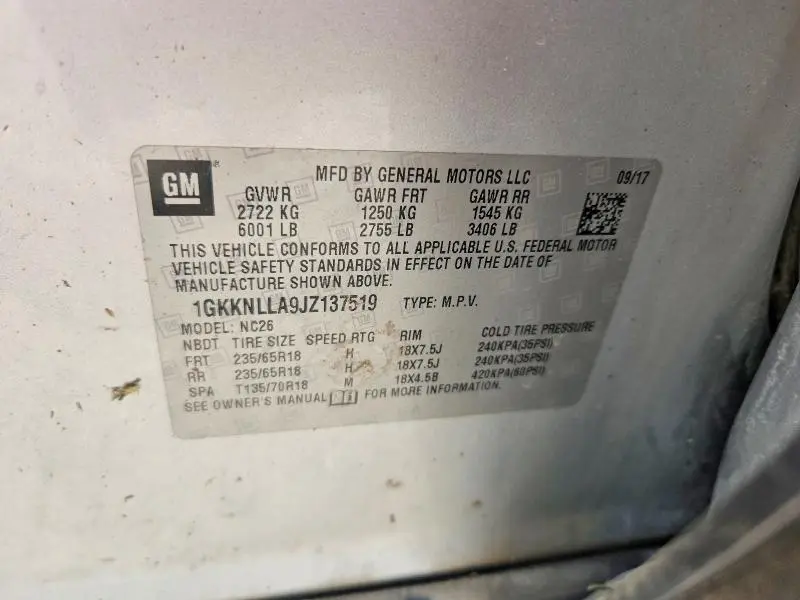 2018 GMC ACADIA SLE  