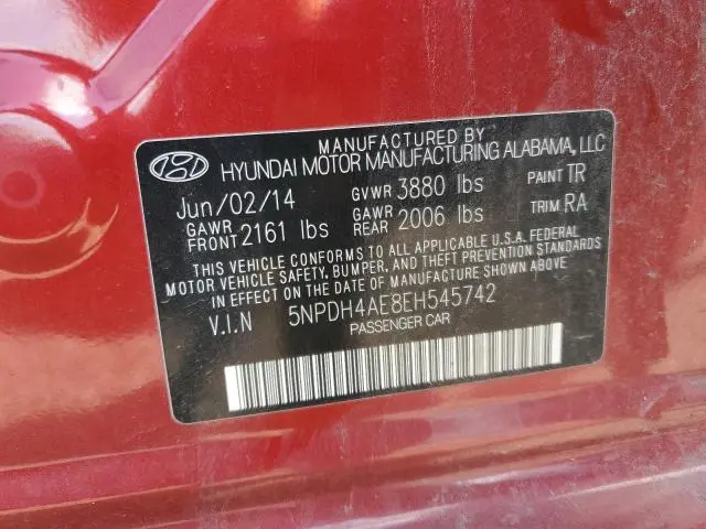 2014 HYUNDAI ELANTRA SE  