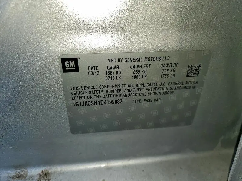 2013 CHEVROLET SONIC LS  