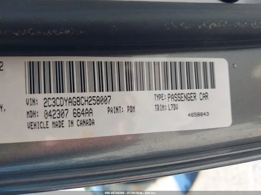 2012 DODGE CHALLENGER SXT