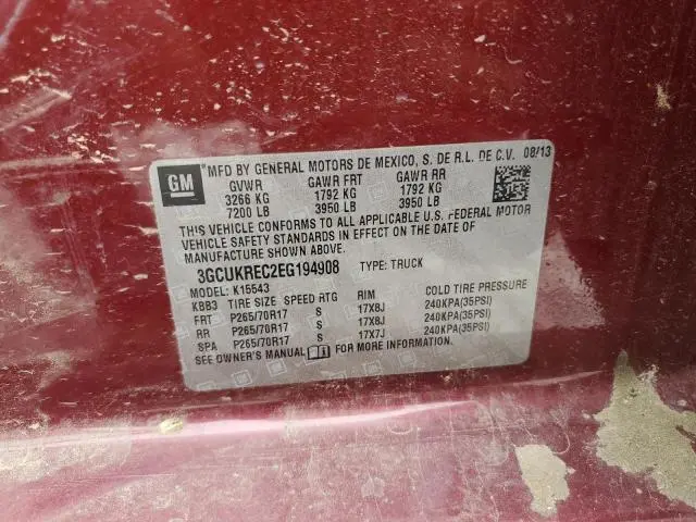 2014 CHEVROLET SILVERADO K1500 LT  