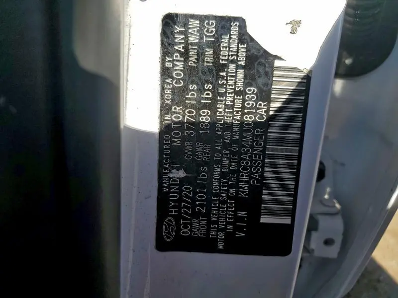 2021 HYUNDAI VENUE SEL  