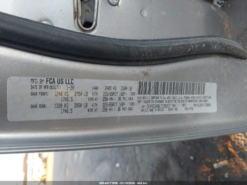 2020 DODGE JOURNEY SE VALUE