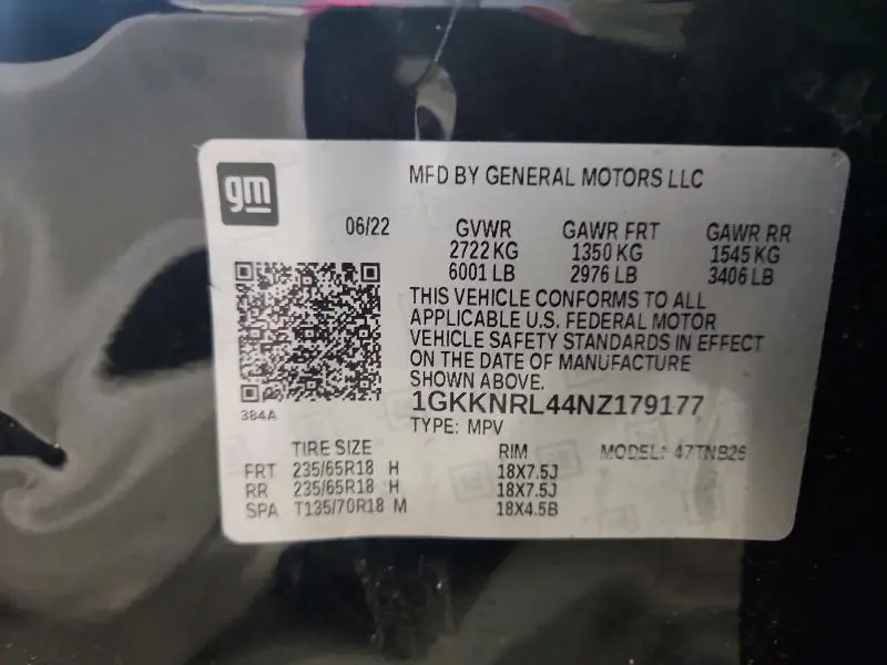 2022 GMC ACADIA SLE  