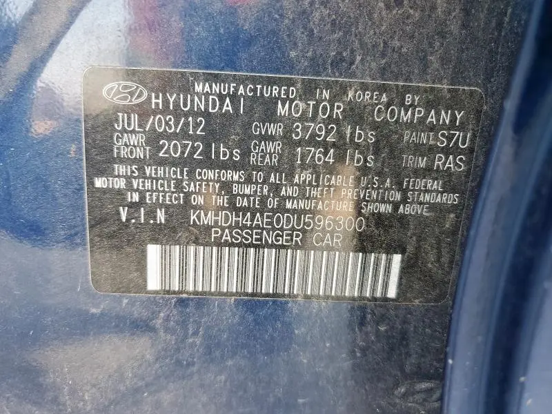 2013 HYUNDAI ELANTRA GLS  