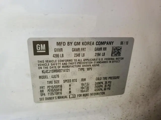 2019 BUICK ENCORE SPORT TOURING  