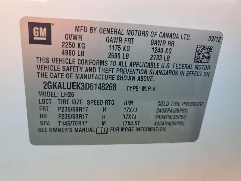 2013 GMC TERRAIN SLT  