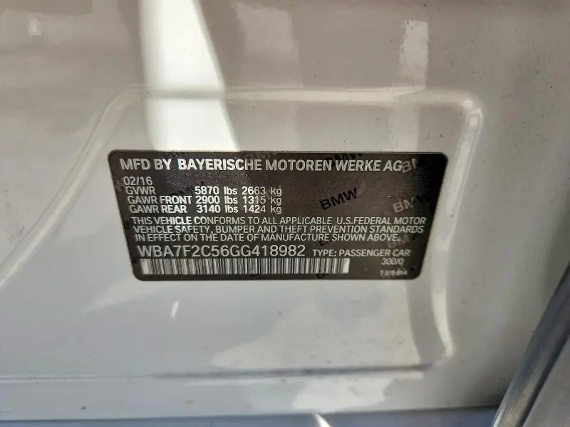 2016 BMW 750 XI  
