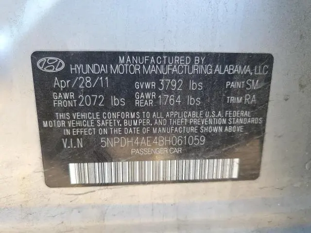 2011 HYUNDAI ELANTRA GLS  