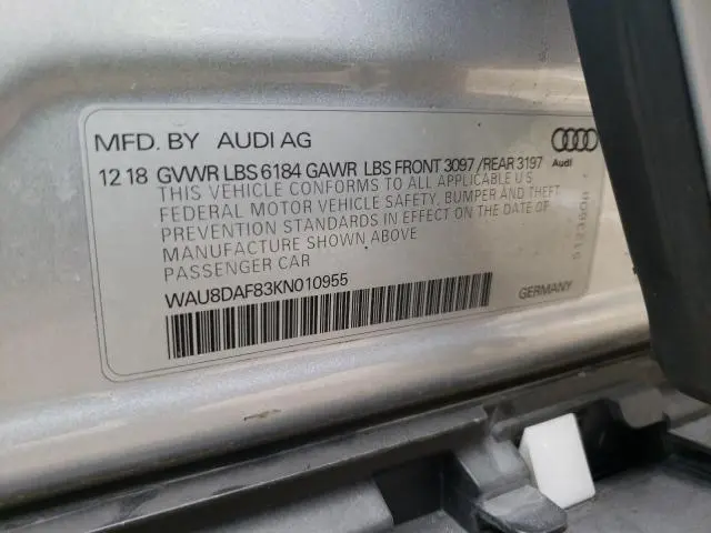 2019 AUDI A8 L  