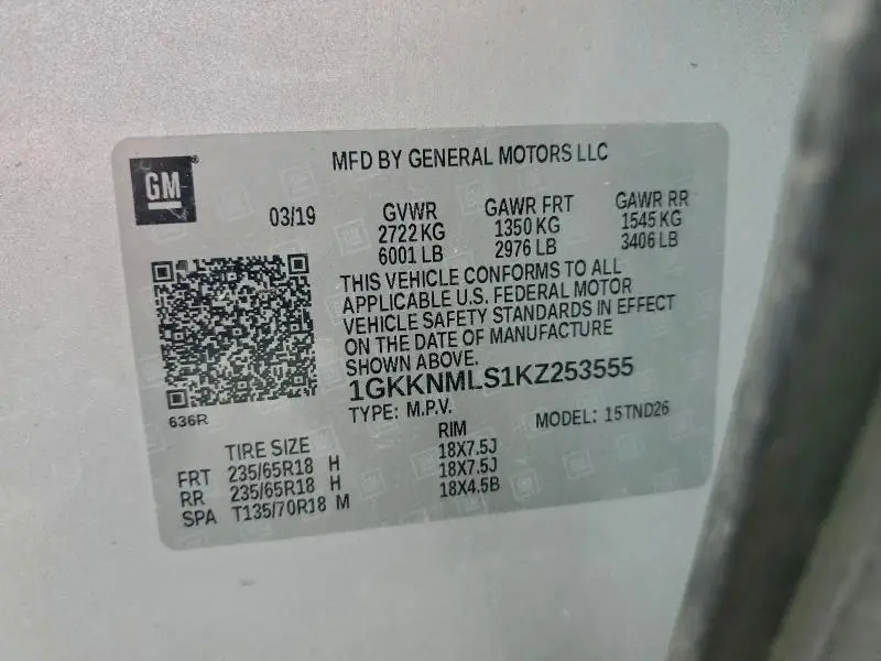 2019 GMC ACADIA SLT-1  