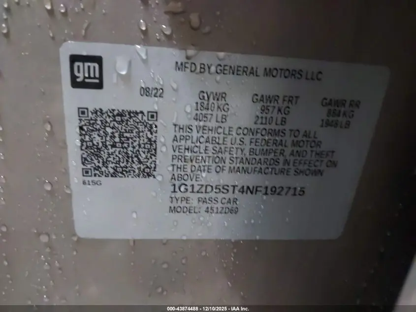 2022 CHEVROLET MALIBU FWD LT