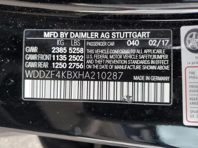 2017 MERCEDES-BENZ E 300 4MATIC  