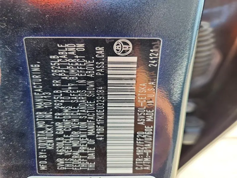 2014 TOYOTA CAMRY SE  
